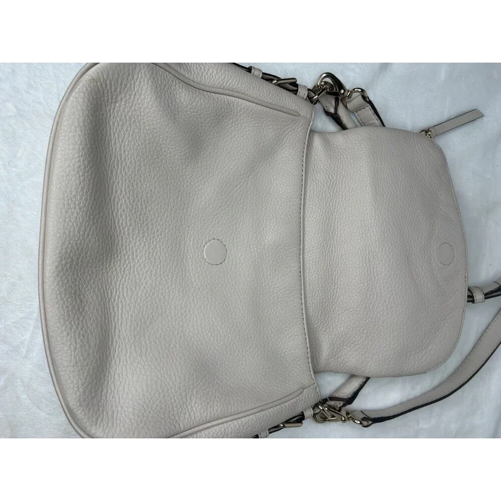Kate Spade Devin Beige Crossbody/Handbag Dual Pockets Pebble Leather